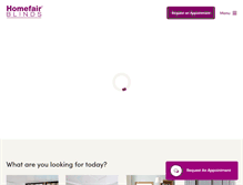 Tablet Screenshot of homefairblinds.com